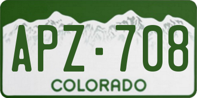 CO license plate APZ708