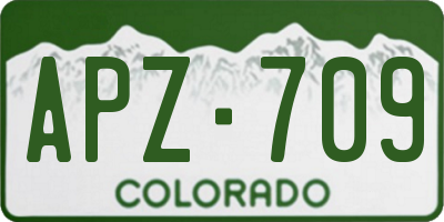 CO license plate APZ709