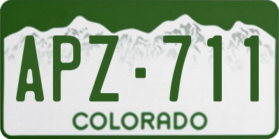 CO license plate APZ711