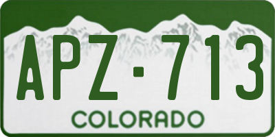 CO license plate APZ713