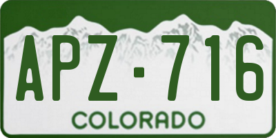 CO license plate APZ716