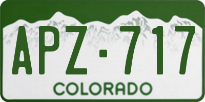 CO license plate APZ717