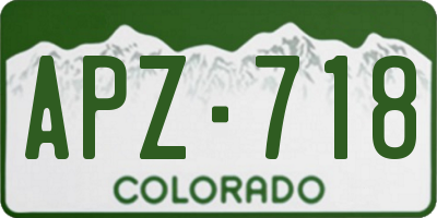 CO license plate APZ718
