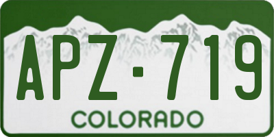 CO license plate APZ719