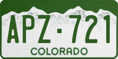CO license plate APZ721