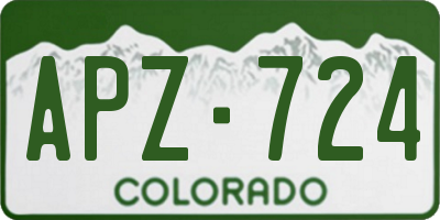 CO license plate APZ724