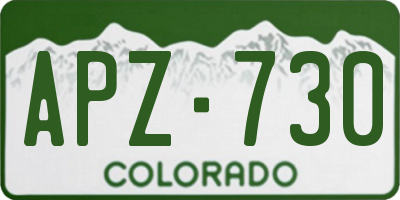 CO license plate APZ730