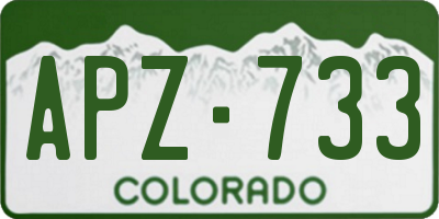 CO license plate APZ733