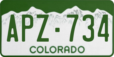 CO license plate APZ734