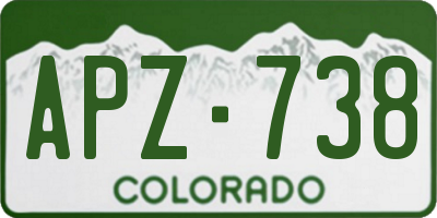 CO license plate APZ738