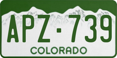 CO license plate APZ739