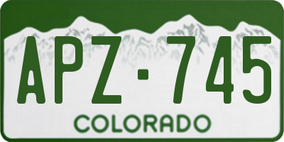 CO license plate APZ745
