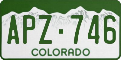 CO license plate APZ746