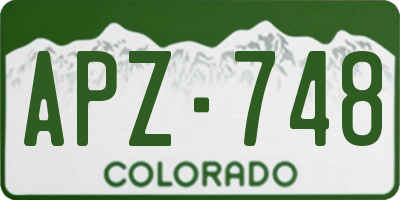 CO license plate APZ748