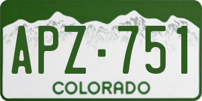 CO license plate APZ751