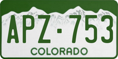 CO license plate APZ753