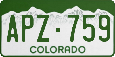 CO license plate APZ759