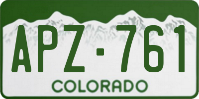 CO license plate APZ761