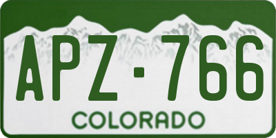 CO license plate APZ766