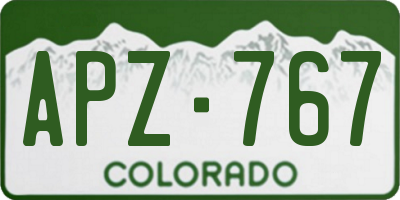 CO license plate APZ767
