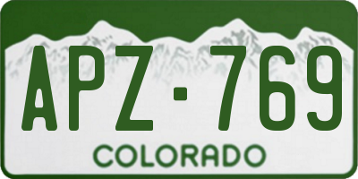 CO license plate APZ769