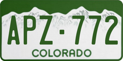 CO license plate APZ772