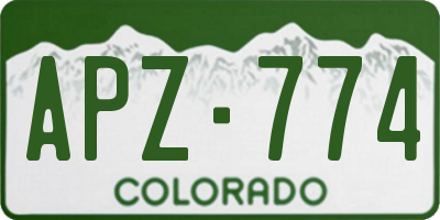 CO license plate APZ774