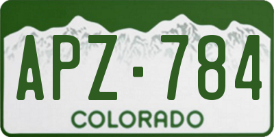 CO license plate APZ784