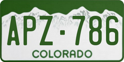 CO license plate APZ786