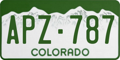 CO license plate APZ787