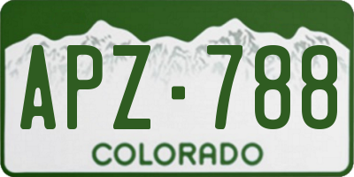 CO license plate APZ788