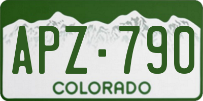 CO license plate APZ790