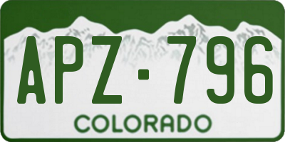 CO license plate APZ796