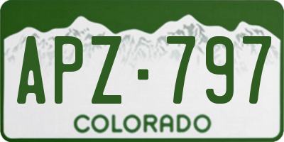 CO license plate APZ797