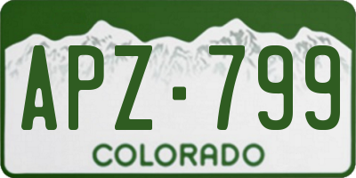 CO license plate APZ799