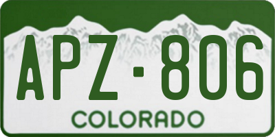 CO license plate APZ806