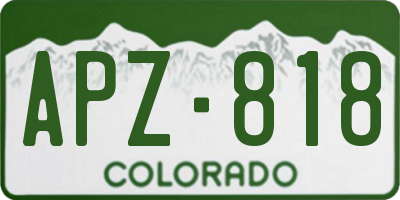 CO license plate APZ818
