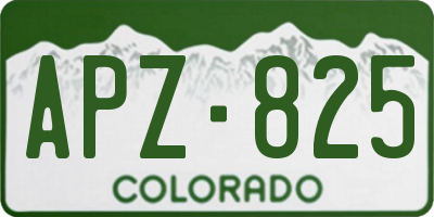 CO license plate APZ825