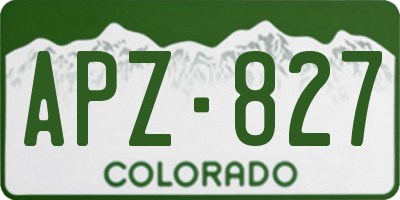 CO license plate APZ827