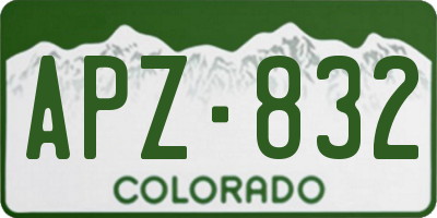 CO license plate APZ832