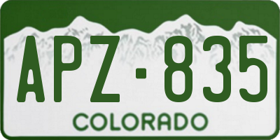 CO license plate APZ835