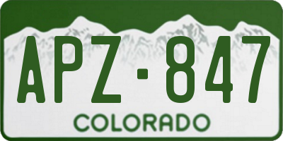 CO license plate APZ847