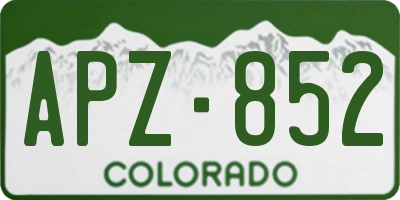 CO license plate APZ852