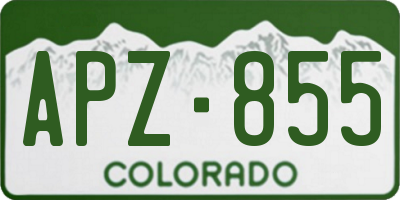 CO license plate APZ855