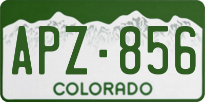 CO license plate APZ856