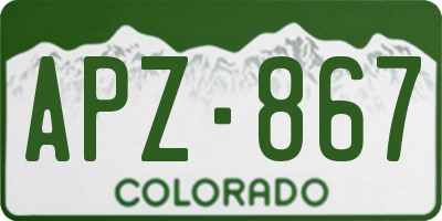 CO license plate APZ867