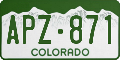 CO license plate APZ871