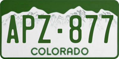 CO license plate APZ877