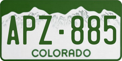 CO license plate APZ885