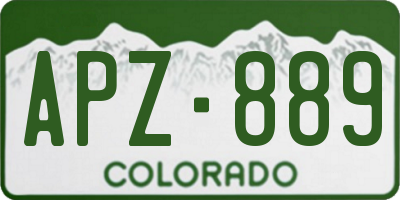 CO license plate APZ889